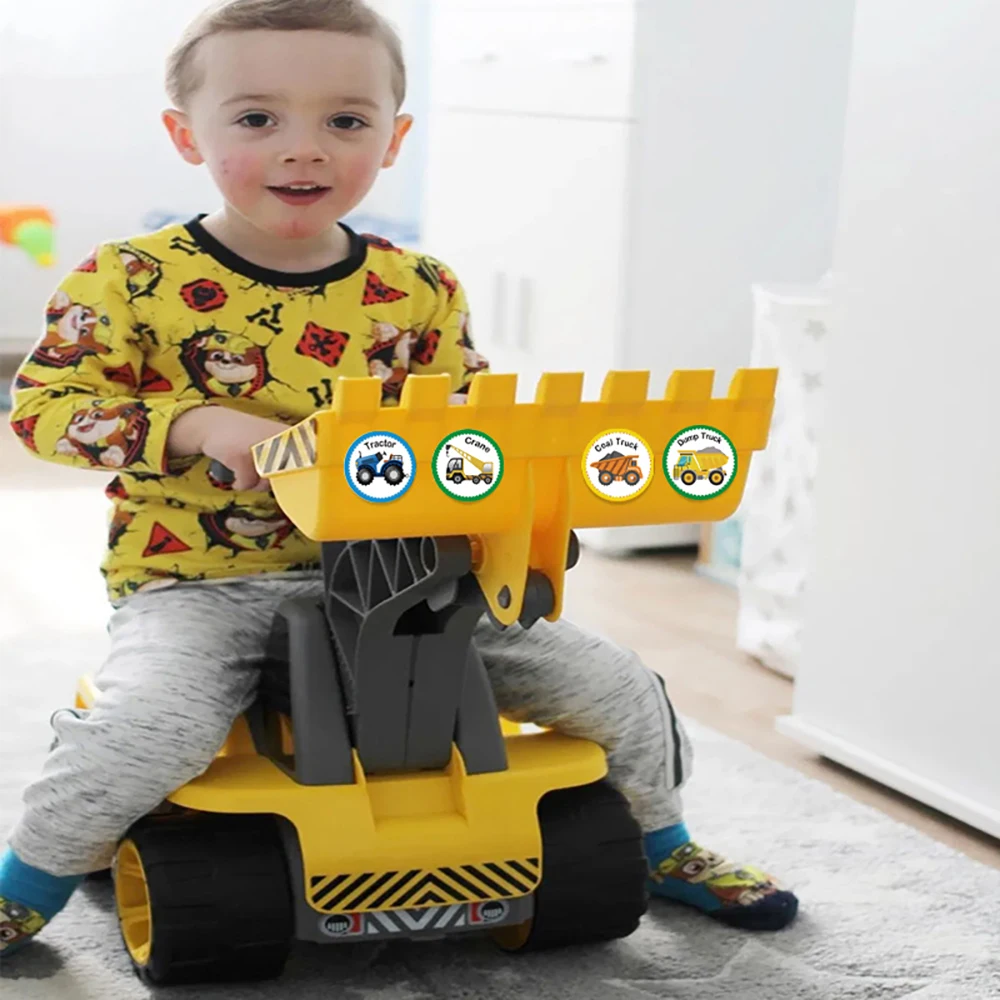子供用漫画ステッカー、建設用ステッカー、車、輸送、トラックのパターン、報酬8デザイン、ロールあたり500個