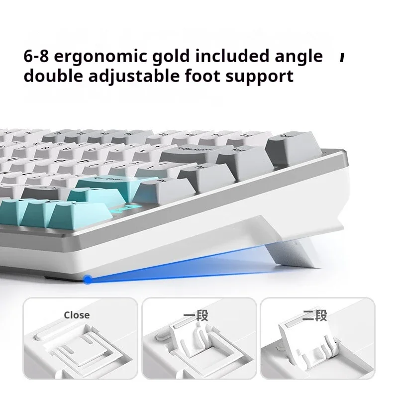 Z80 Semi Aluminum Wireless Mehcanical Keyboard Gaming Bluetooth 2.4G Wired Keyboard RGB Hotswap Gamer Non-contact Keyboard