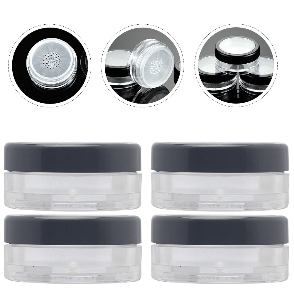 

4 Pcs Powder Box Container Travel Body for Loose Accessories Makeup Containers Puff Small Puffs