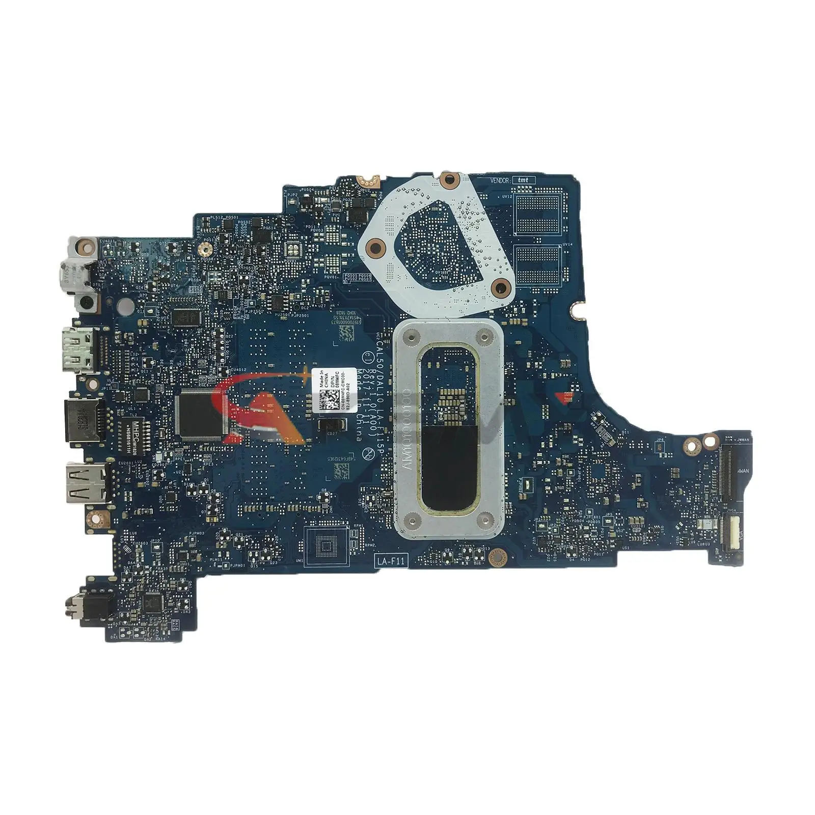 For DELL Inspiron 3490 3590 Notebook Motherboard LA-F115P 0P6JPD 09XJTY 09J1XM 0K6KNT I3 I5 6th/7th/8th DDR4 Laptop Mainboard