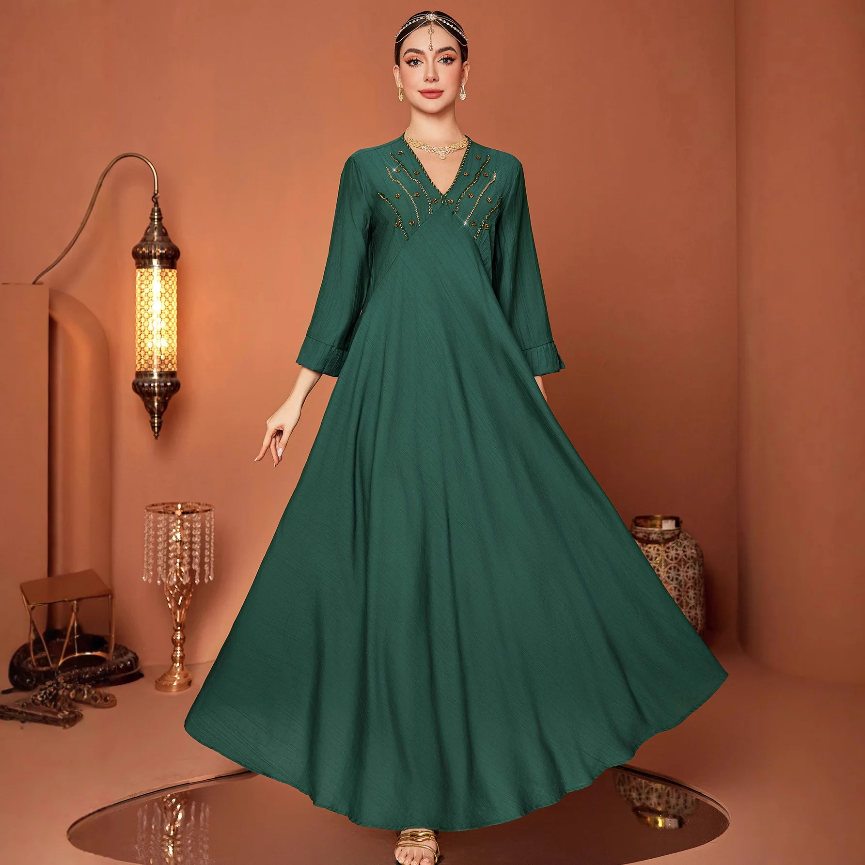 

Dress Women Eid Muslim Abaya Party Dresses Jalabiya Diamonds Kaftan Islam Arab Long Robe Ramadan Morocco Dubai Vestidos 2026
