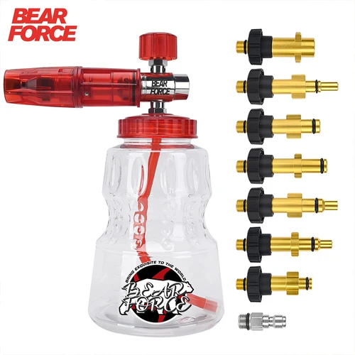 Imagen 1 del producto Lanza de espuma de aluminio para lavadora a presión, boquilla de espuma para lavado de coches, fabricante de espuma para Karcher Elitech Bort AR Bosch Michelin