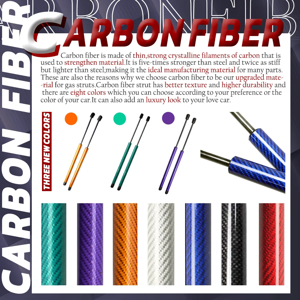 Front Hood Bonnet Gas Struts Lift Support For Toyota Alphard Vellfire 30 series Car Accessories Shock Damper Carbon Fiber