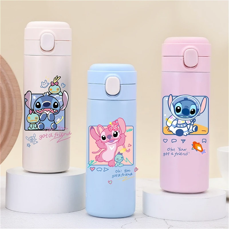 Stitch Angel Cute Cartoon Large Capacity Small and Light Portable High Value Personality Creative Stainless Steel Insulation Cup