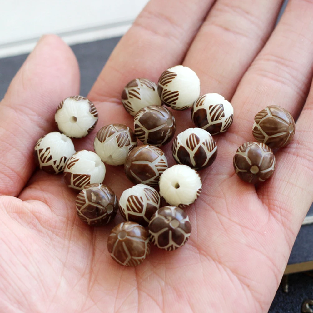 

10Pcs Bodhi Lotus Beads Hand Carving DIY Kit Jewelry Making Necklace Bracelet Earring Craft Home Decoration DIY Accessories