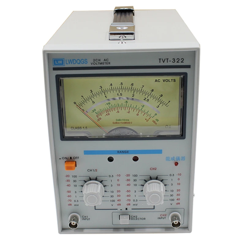 TVT-322 Dual Channel Milivoltmeter Double Needle Millivoltmeter New Design High Quality Pointer Voltage Measuring Instruments