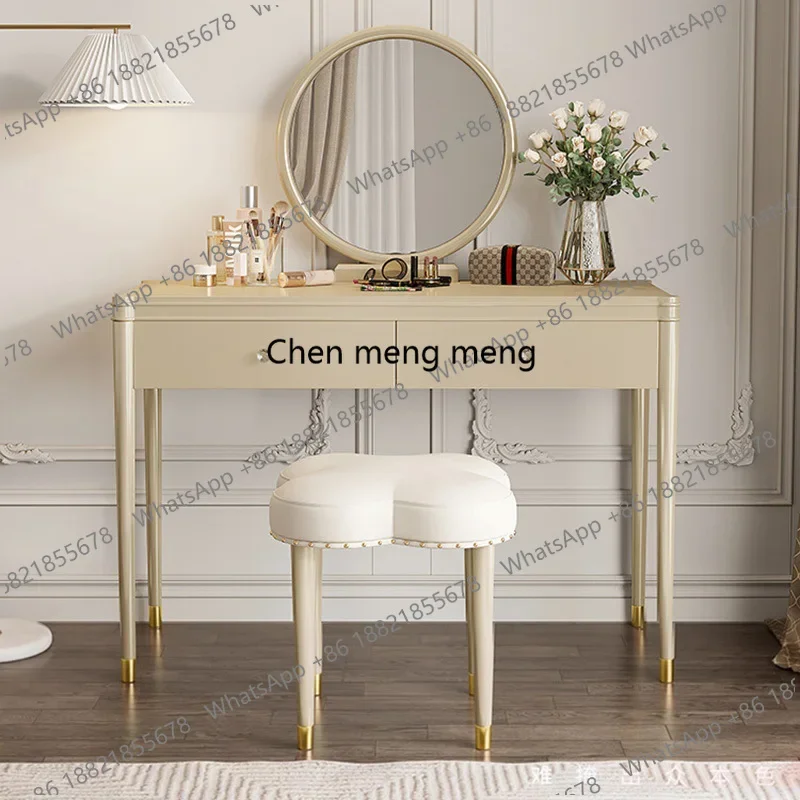 

z0189Luxury Women Vanity Table Jewelry Modern Living Room Makeup Dressing Table Chair Cabinet White Penteadeira Trendy Furniture