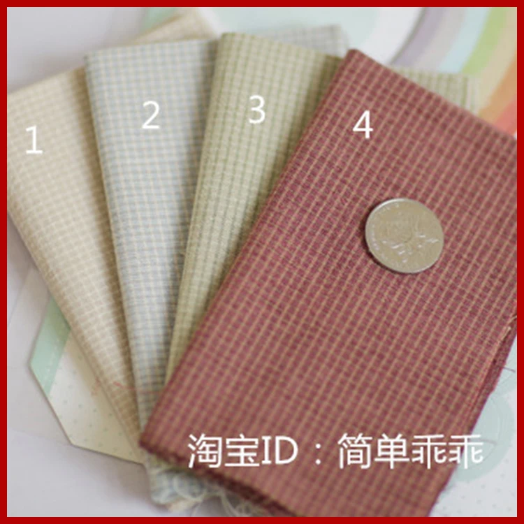 D30 50cmx70cm Quality All Cotton Twill Flannel Cloth Sanding Soft Fabric And Yarn Dyed Plaid Shirt hand-made Cloth DIY 240g/m