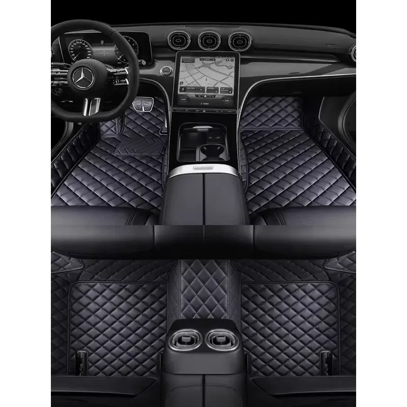 for Hyundai Deluxe 3D 5D Non-slip Waterproof Leather Car Carpet Set for Premium Front Floor Mat