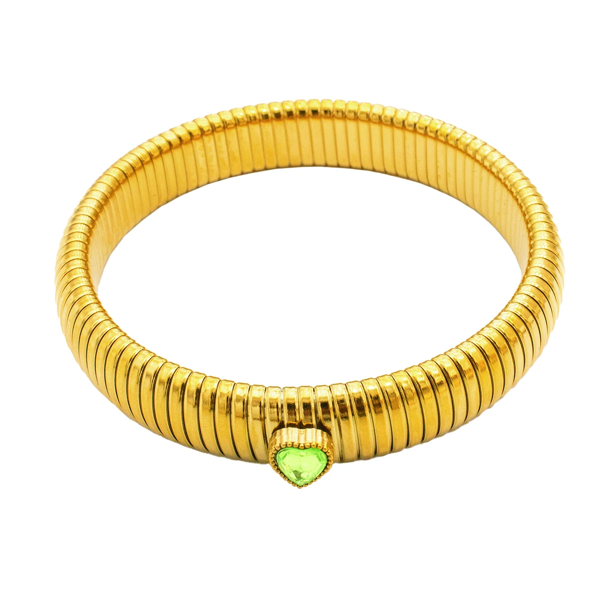 Waterdichte roestvrijstalen retro elasticiteit dikke metalen gepolijste armband 18K vergulde trend mode unisex sieraden mannen vrouwen