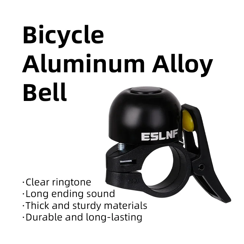 ESLNF High Decibel Bicycle Bell Aluminum Alloy Thumb Bicycle Bell Road Bike Mountain Bike Handlebar Bell Bicycle Accessories