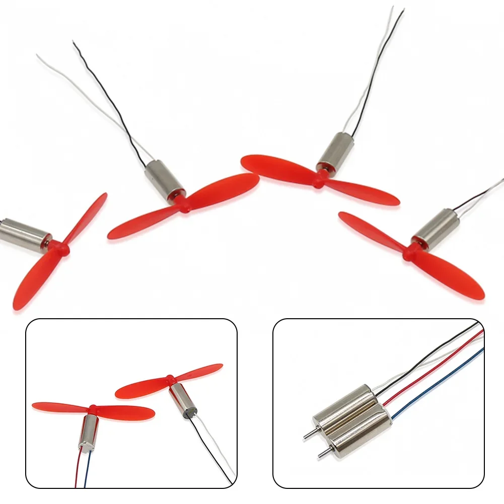 DC Motor 7mm*16mm DC Coreless Motors with 45000RPM and 4 5mm Shaft Length for DIY Helicopter Propulsion (4pcs)