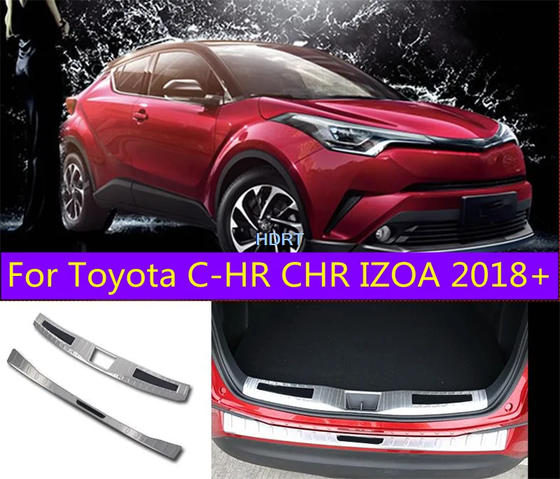 

For Toyota C-HR CHR IZOA 2018+ Car Styling Accessories Stainless Steel Rear Trunk Scuff Plate Door Sill Cover Molding Garnish