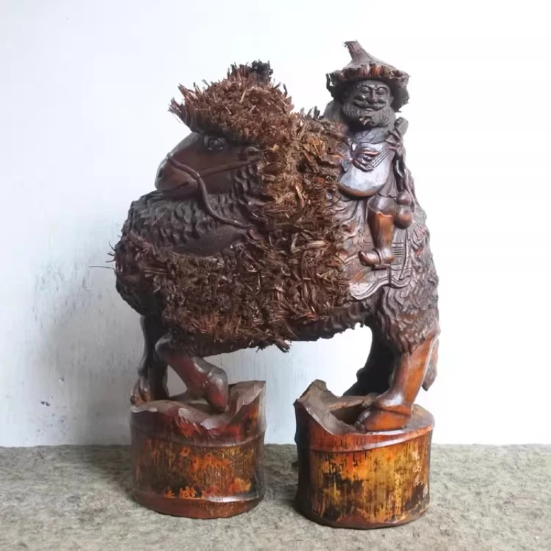 

Boutique bamboo root carving ornament one-piece bamboo root carving creative home decoration