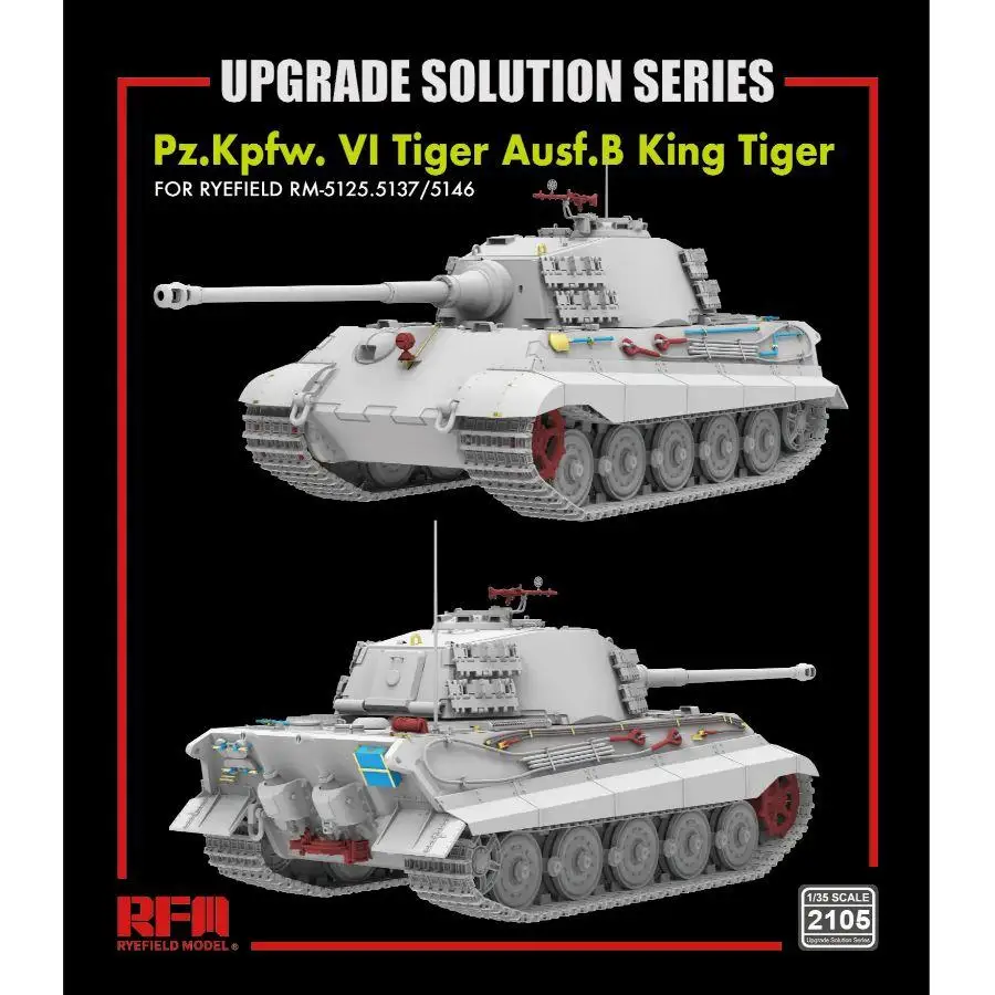 

RYE FIELD 2105 1/35 Scale Pz,Kpfw, Vl Tiger Ausf.B King Tiger For RYE 5125/5137/5146