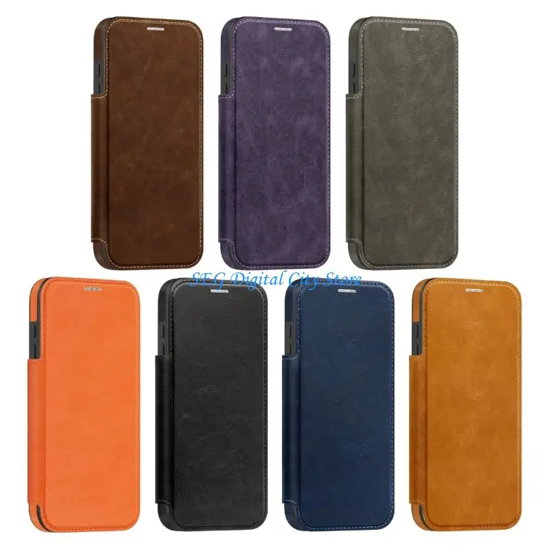 U75B Protect Wallet Case with Card Slot Elegant PU Leather for Phone 17