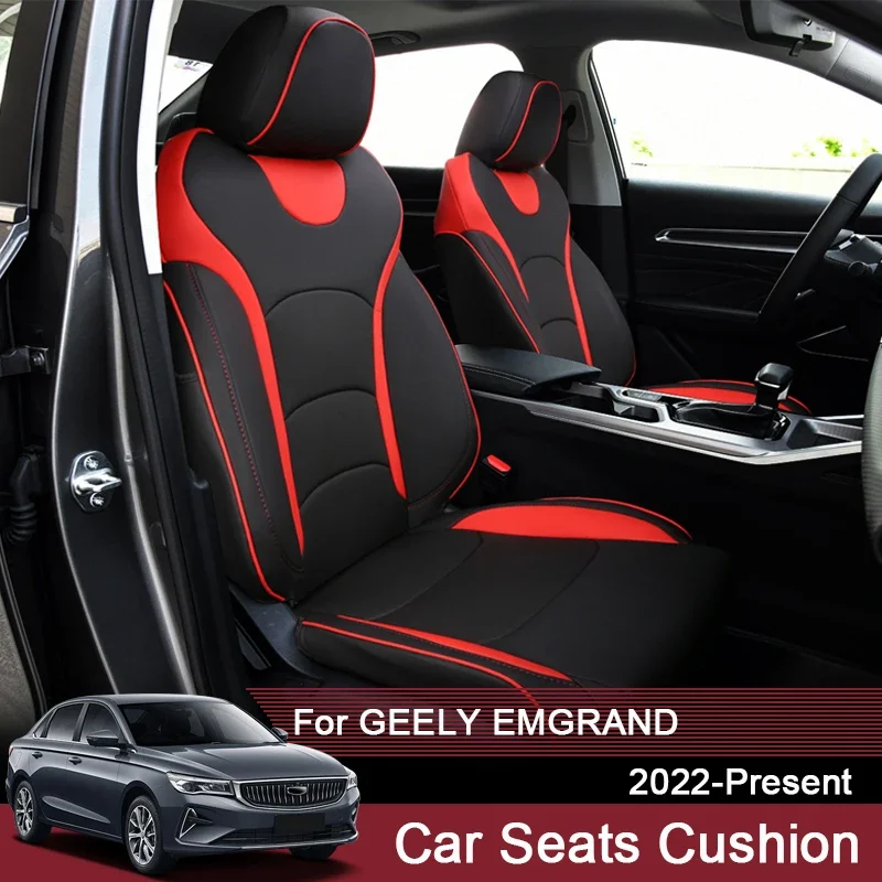 Car 3D Full Surrounding Seat Cushion Cover Customized For Geely Emgrand 2022-Present PU Leather Protective Waterproof Accessory