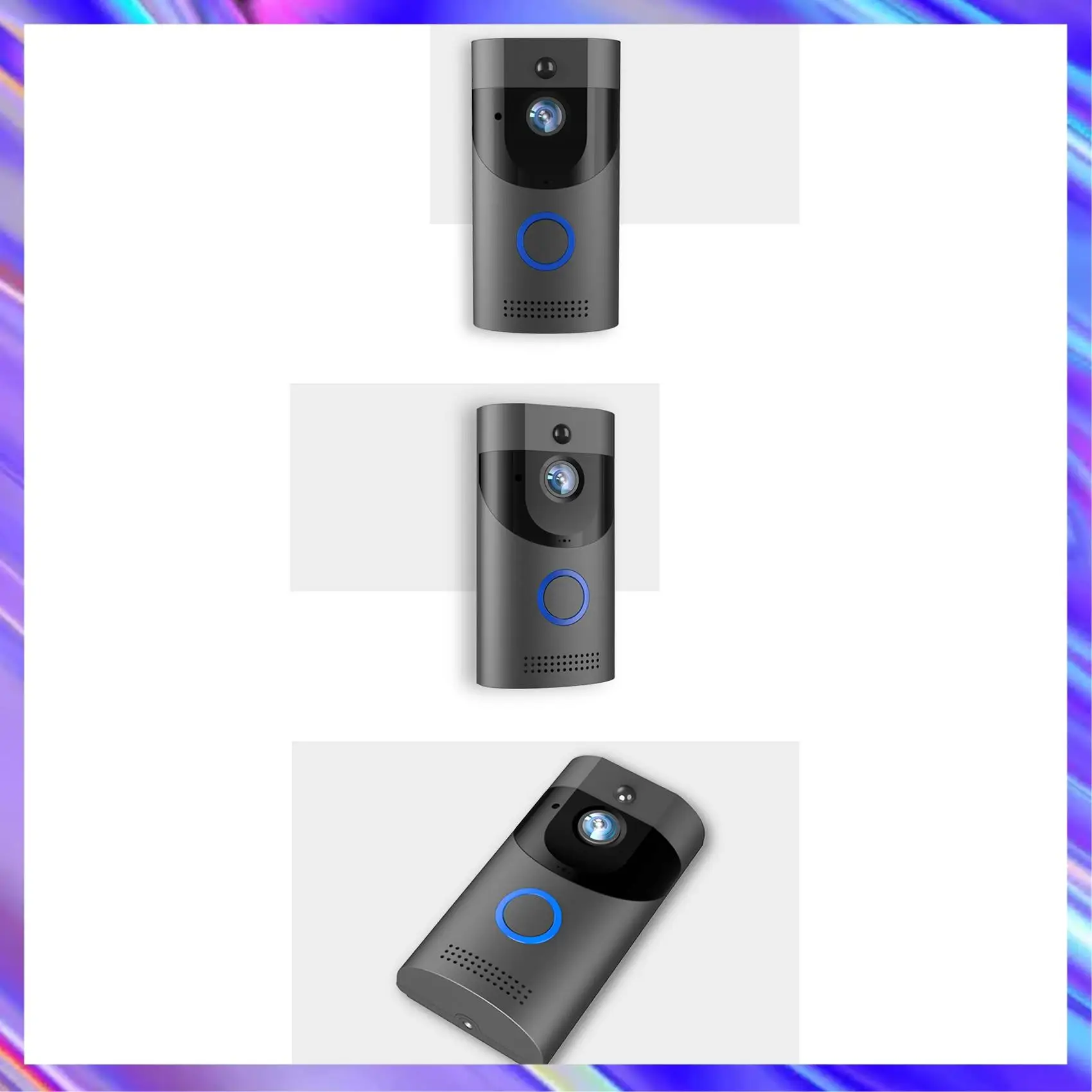 

A98Z 1080P Беспроводная видеокамера дверного звонка, дверной звонок с дистанционным мониторингом, обнаружение движения PIR, ночное видение, IP65, защита от атмосферных воздействий