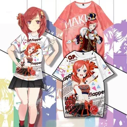 Anime LoveLive! School idol project Cosplay T shirt 3D Print Men Women Short Sleeve O-Neck Sports Tee Fashion Harajuku Tops