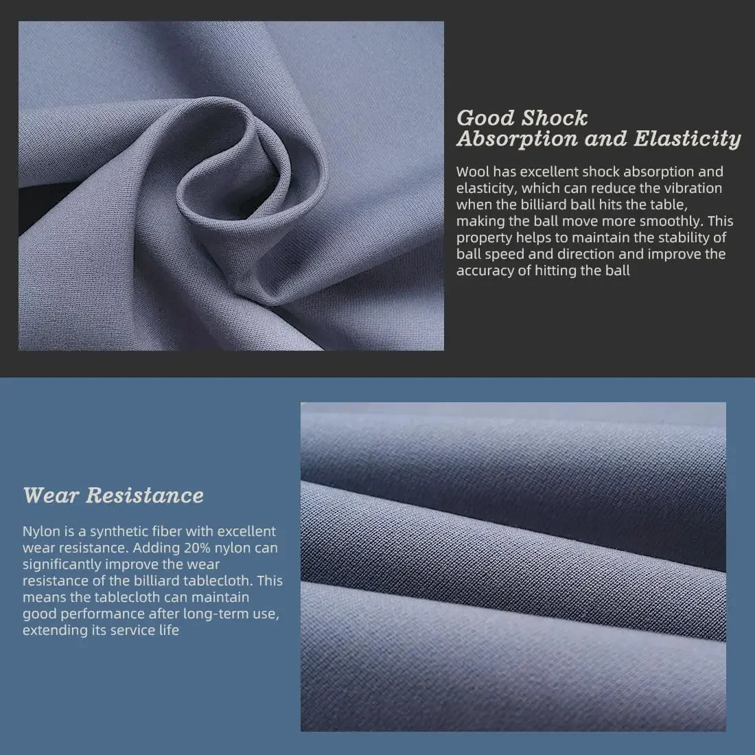 Filc do stołu bilardowego 9' z 6 wstępnie przyciętymi paskami tkaniny, idealny do amerykańskich stołów bilardowych dziewięciokulowych.