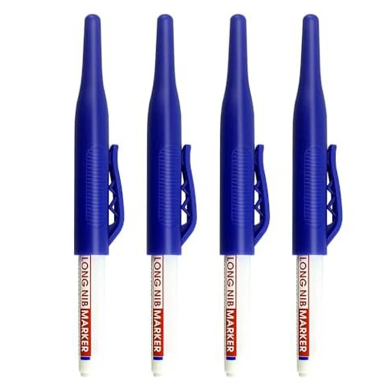 WISH Long-Head Deep Hole Marker,Metal Markers For Steel Waterproof Construction Markers Long Nose Marker Pens