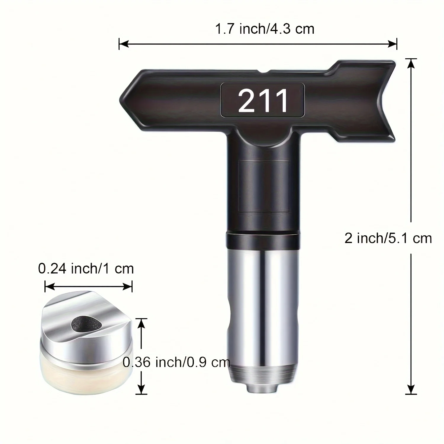 Reversible Anti-Clog Airless Spray Tip 109/209/315/517/519/625 Nozzle Sprayer Airbrush Tip for Airless Paint Spray Gun & Wall