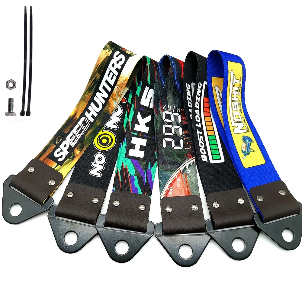 

NEW JDM Racing Car Color Pendant Tow Strap Belt Tow Rope Ribbon JDM Car Accessories Trailer Rope Bumper Towing Strap FOR NOS HKS