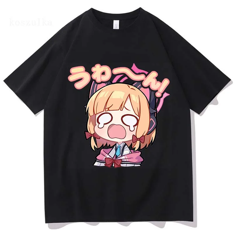 Blue Archive Shiroko T Shirt for Men Anime Print Shirt Cartoon Tops Harajuku Unisex Clothing Female Tees Kawaii/cute Streetwear