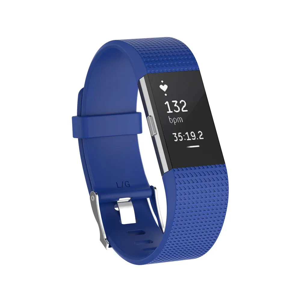 Correa de silicona suave para reloj Fitbit Charge 2, accesorios de repuesto para reloj inteligente, pulsera de silicona