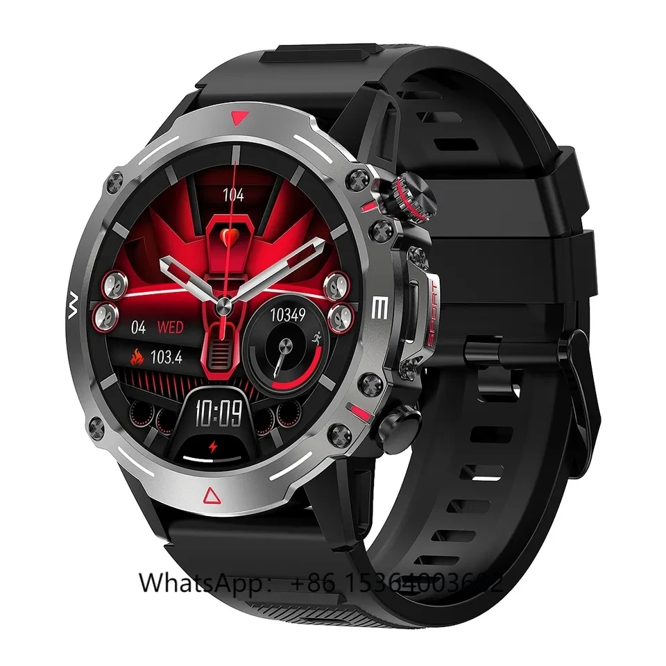 

TJXL-Waterproof IP68 Sports Smart Watch HK87 BT Calling with 1.43 Inch AMOLED Screen NFC Blood Oxygen