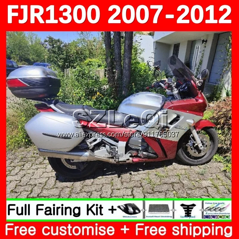 FJR1300A For YAMAHA FJR 1300 A C FJR1300 07 08 09 10 11 12 147No.98 Metallic Red FJR-1300 2007 2008 2009 2010 2011 2012 Fairing