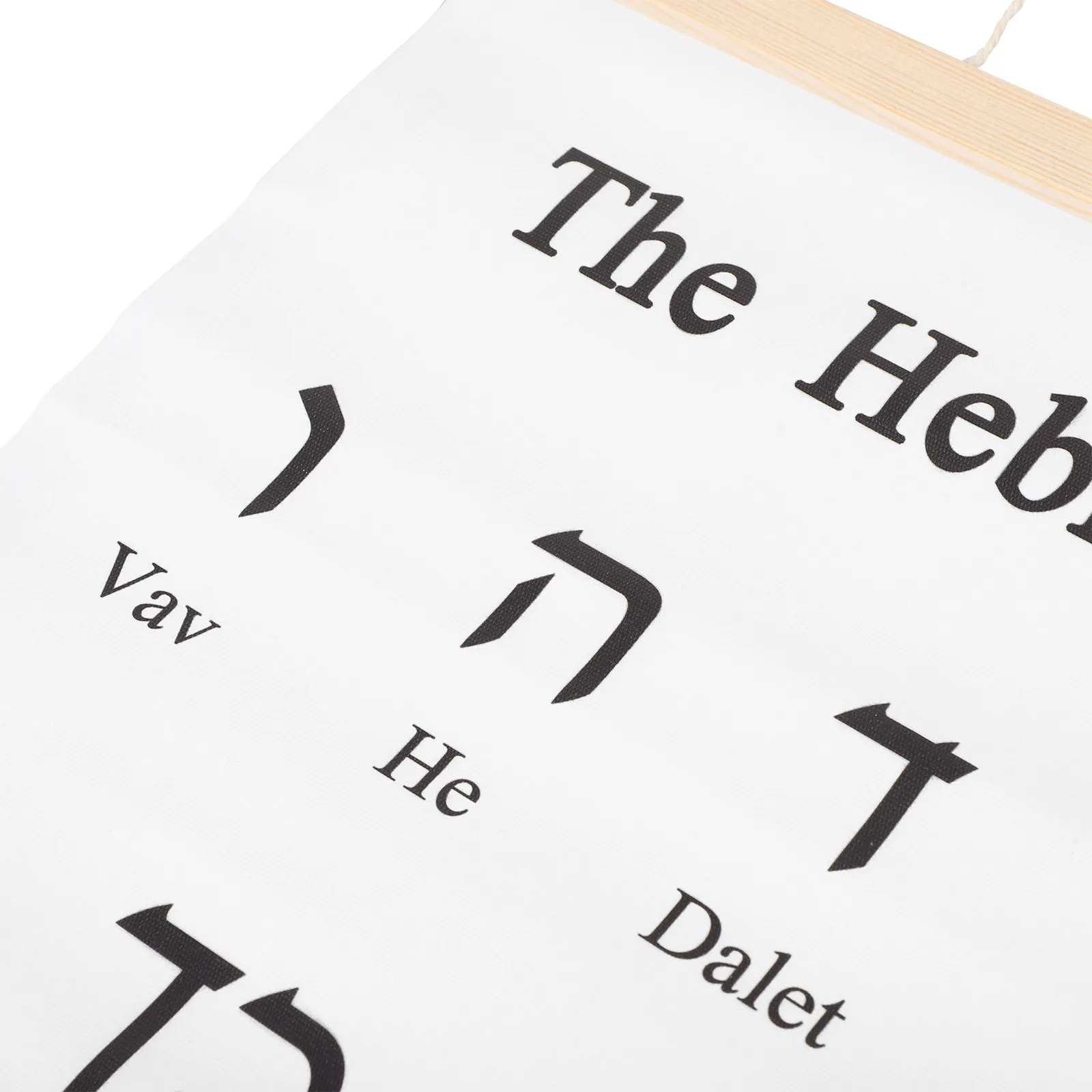 Hebrew Alphabet Poster 20x16 Educational Classroom Wall Chart Biblical Letter Chart English Transliteration Language Study