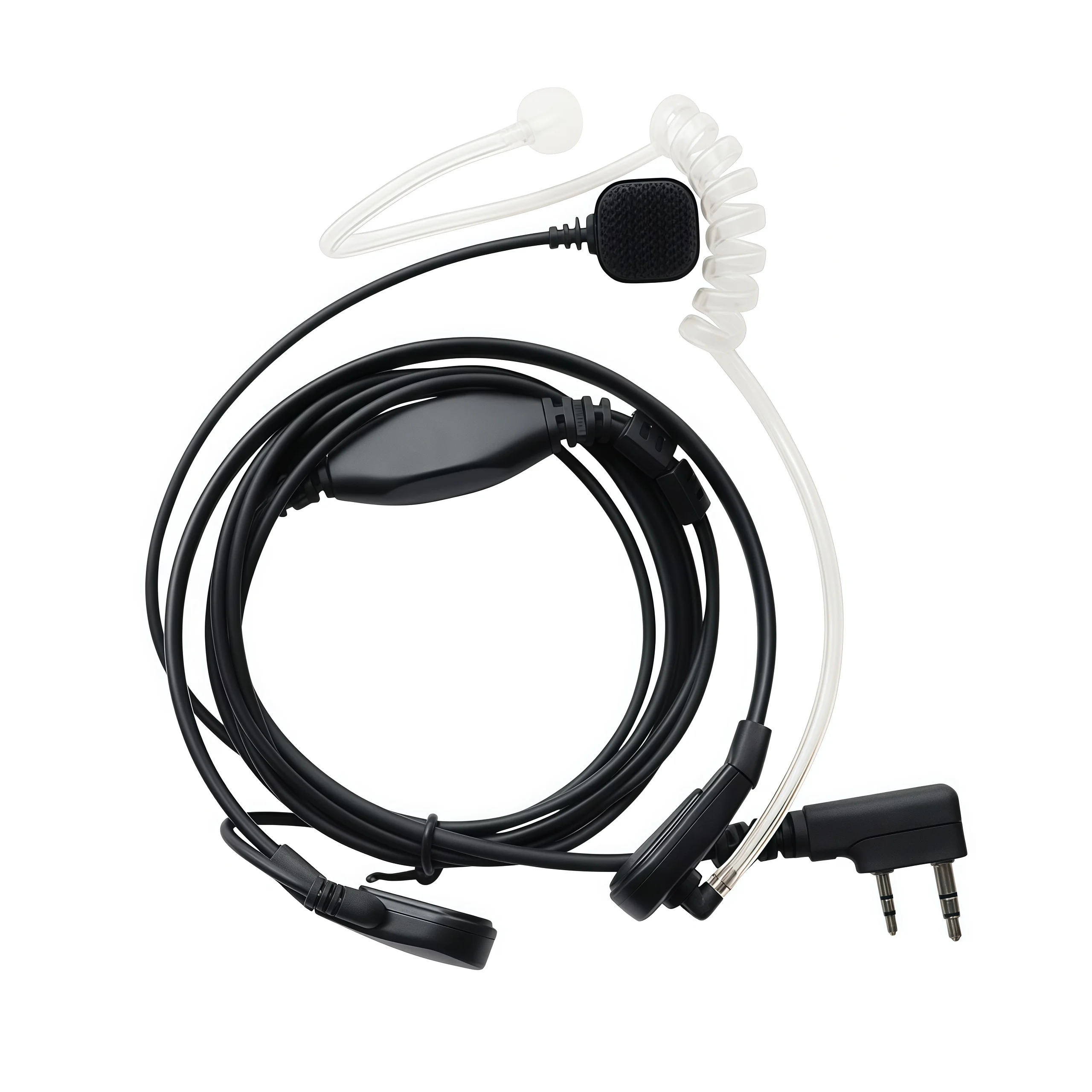 Baofeng TYT Tactical Walkie Talkie Earphone K Neck Throat Control Retractable PTT Two-Way Radio Headset CS Tactical Communicatio