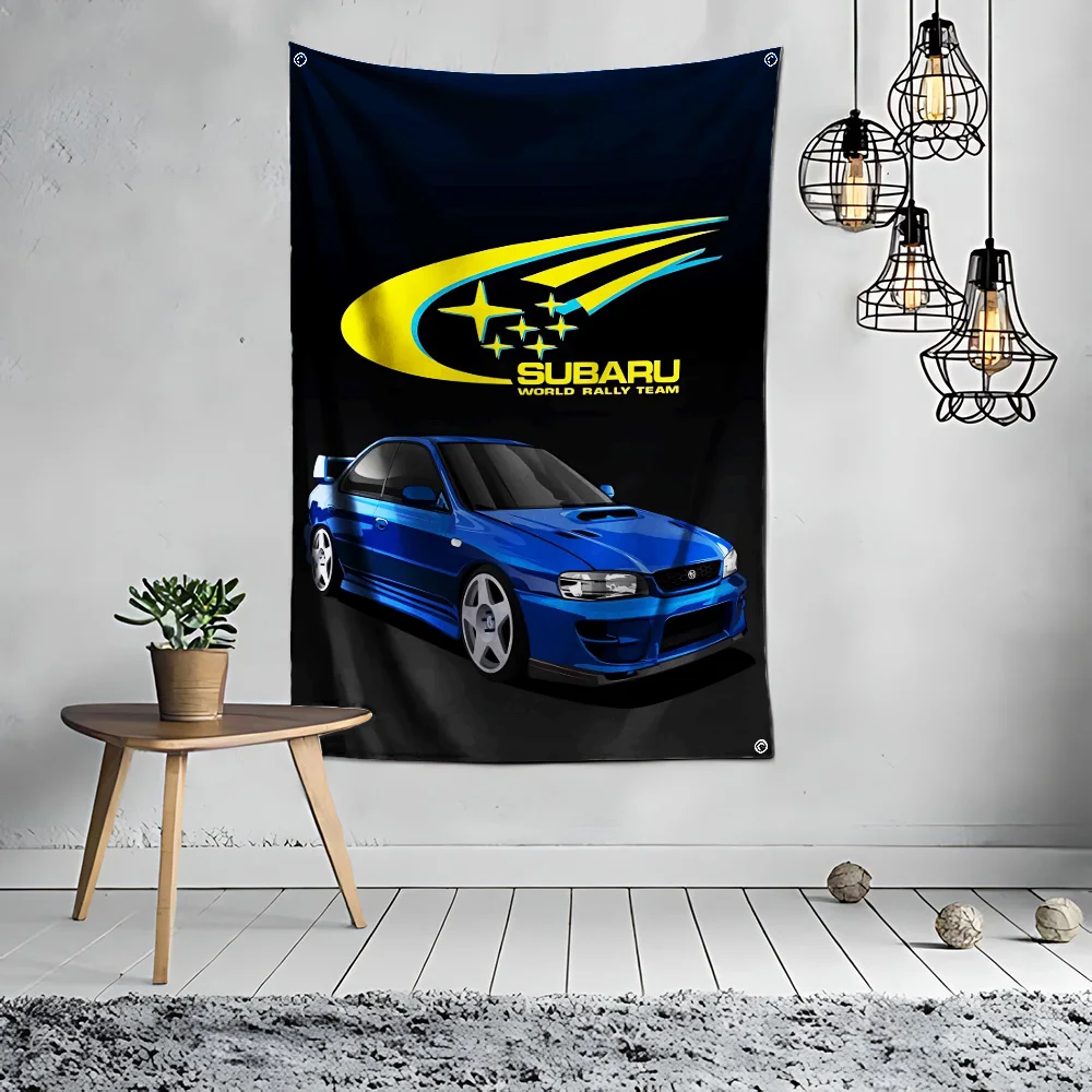 60x90cm  WRX STI Evolutions Flag Polyester Digital Printing Banner for Garage Wall Art Out Door Decoration