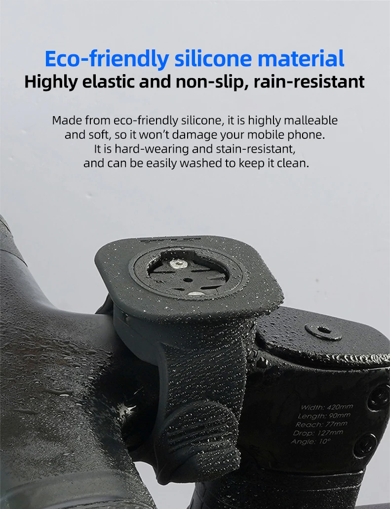 GUB P13 Handy-Fahrradhalterung, sichere Silikon-Halterung für Computer und Smartphone, kompatibel mit Garmin, Bryton, Wahoo – Detail 23