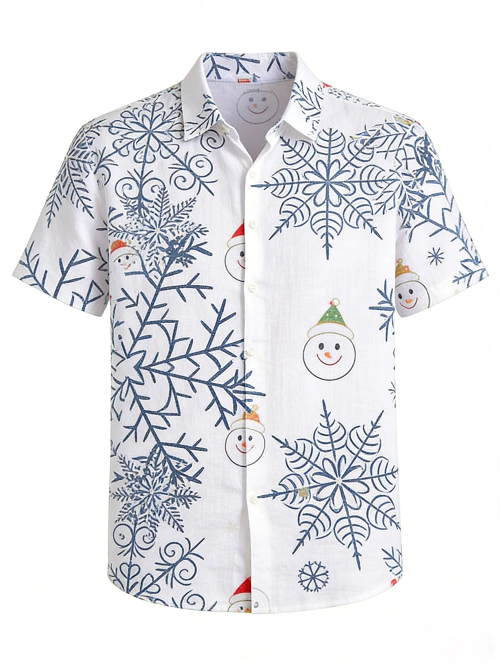 メンズ サンタクロース スリー 3D プリント レッド シャツ ハワイアン トロピカル カジュアル シャツ フェスティバル パーティー 衣類 メンズ 新年トップ メンズ