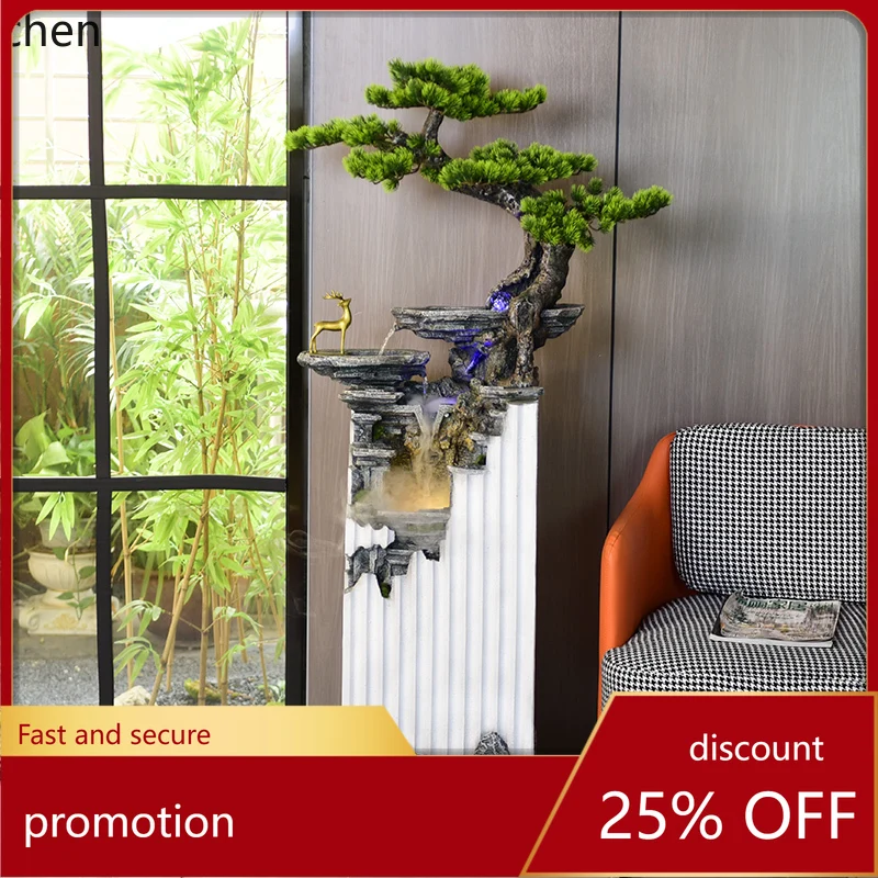 

ZML rockery water fountain entrance large floor ornament modern living room home decoration feng shui wheel