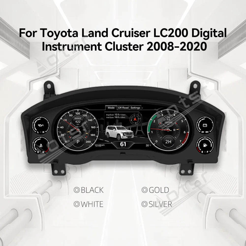 

Digital Cluster Odometer Screen For Toyota Land Cruiser LC200 2008-2020 Virtual Cockpit Speed Meter Car Dashboard Instrument BT