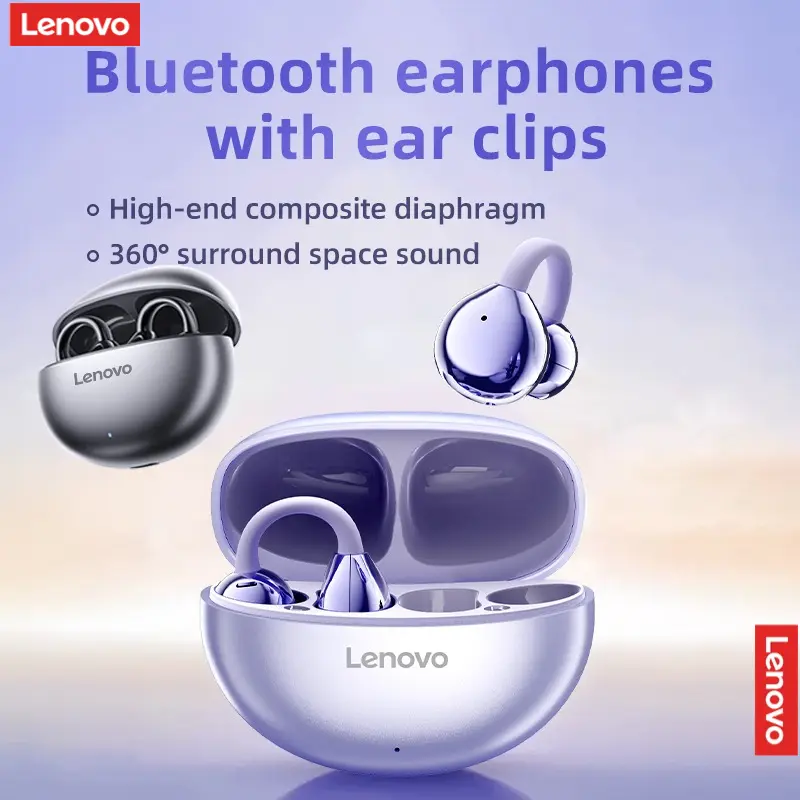 5 قطع سماعات أذن بلوتوث لاسلكية Lenovo TA410 إصدار 5.4 TWS بتأثيرات صوتية بانورامية وعمر بطارية طويل جداً لسماعات الموسيقى - 4