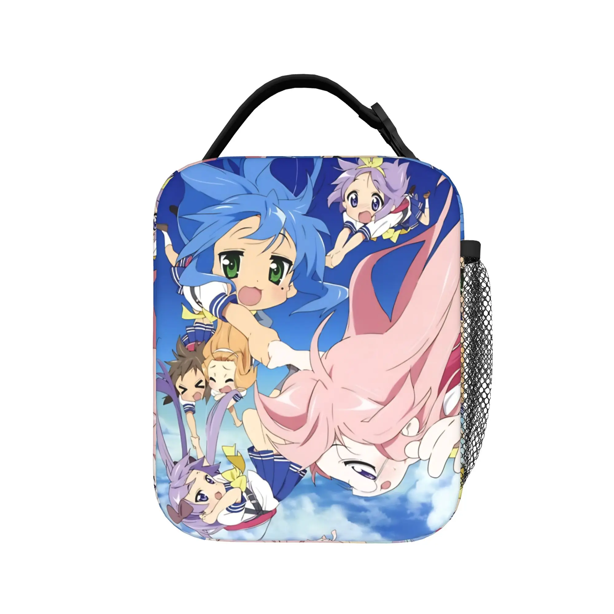 Konata, Tsukasa and Kagami Lucky Star  Insulated Lunch Bags Leakproof Anime Lunch Container Cooler Bag Lunch Box Tote Men Women