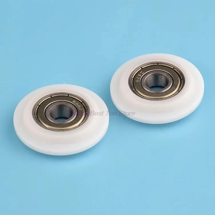 2pc Door and window pulley plastic-coated 608 bearing roller U groove track cam guide wheel cam sliding door pulley 8*35*8