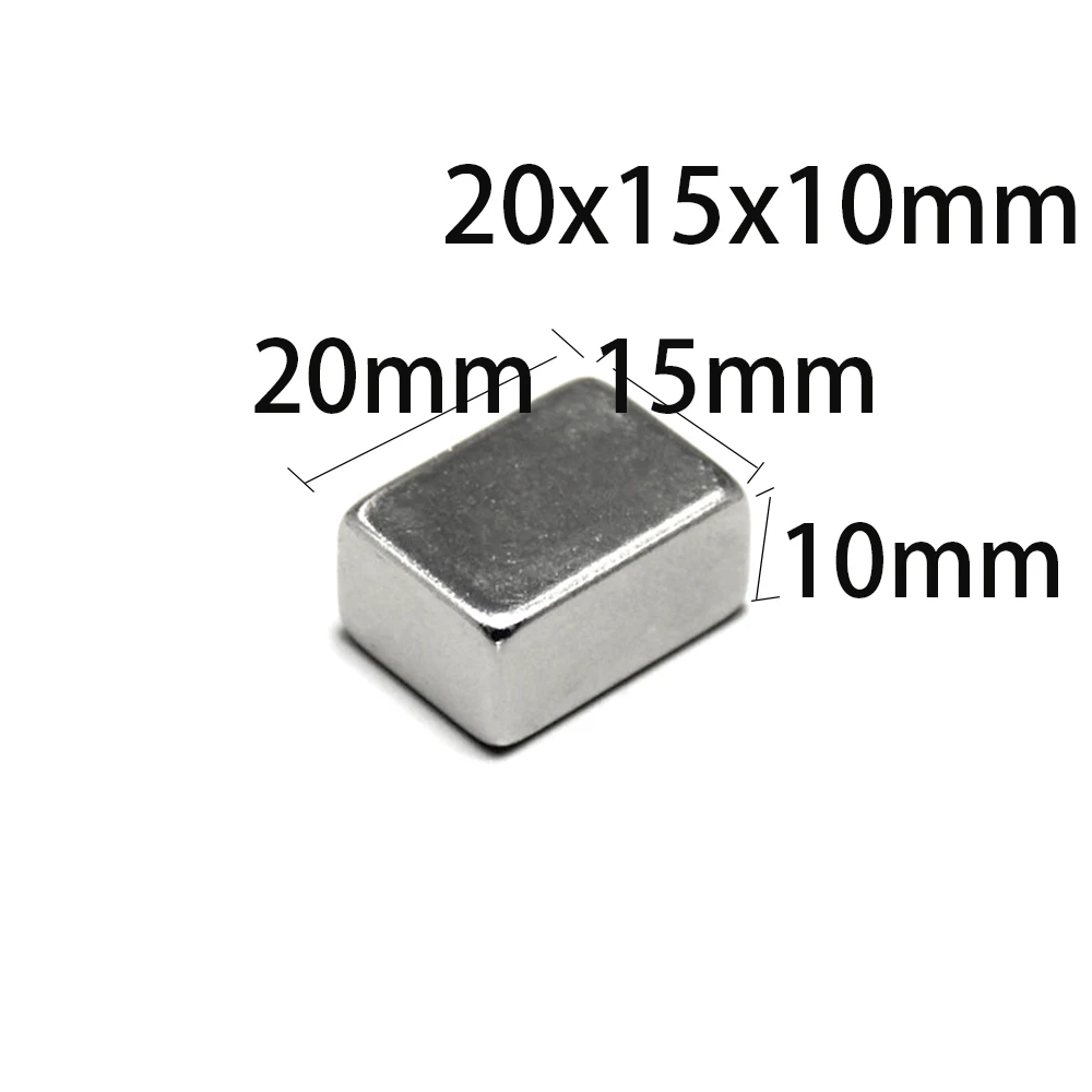 20x15x10 20x15x15 N35 Neodymium Bar Block Strong 20x15 Magnets Search Magnetic Bar Ndfeb Square Motor Generator DIY dropshipping