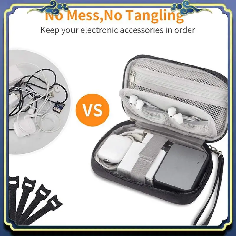 

Portable 2X Electronic Organizer, Travel Cable Organizer Bag Pouch Portable Electronic Phone Storage Multifunction Case