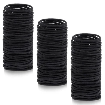 98 Stück schwarze Gummibänder, kleine Haargummis, Gummibänder, kleine Haargummibänder, Zubehör, Pferdeschwanzhalter für Frauen, Mädchen, Baby, Kleinkind
