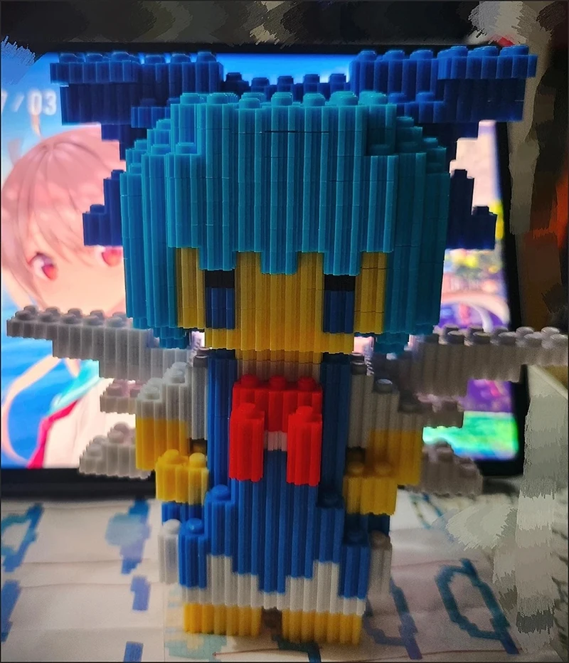 애니메이션 TouHou 프로젝트 빌딩 블록 DIY 크리 에이 티브 벌크 세트 Kirisame Marisa 벽돌 장난감 조립 피규어 ABS 모델 인형 크리스마스 선물