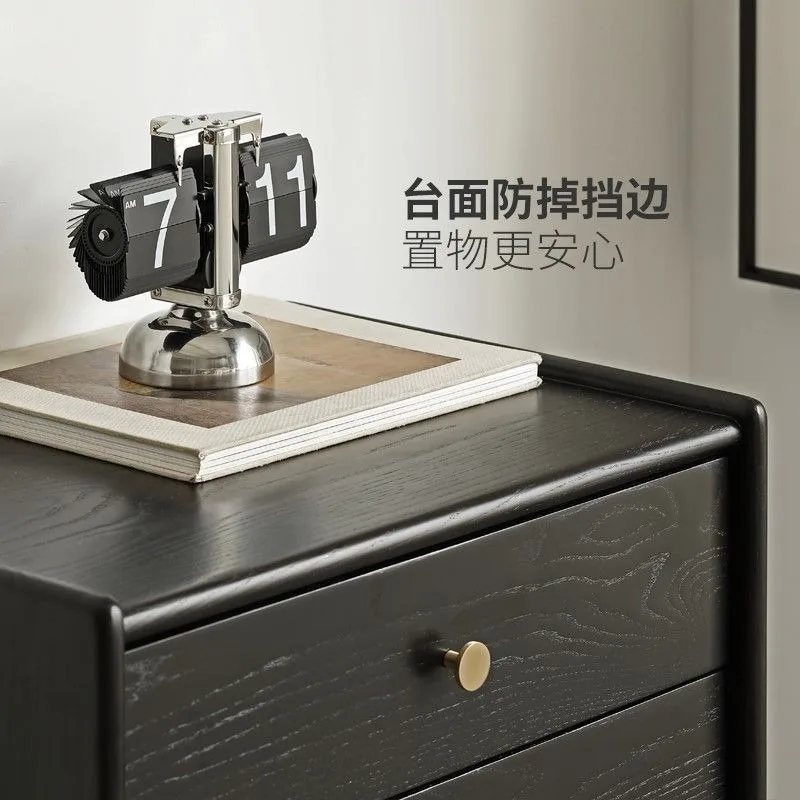 chest of drawers solid wood simple bedroom locker against the wall chest of drawers black ash wood chest of drawers 5
