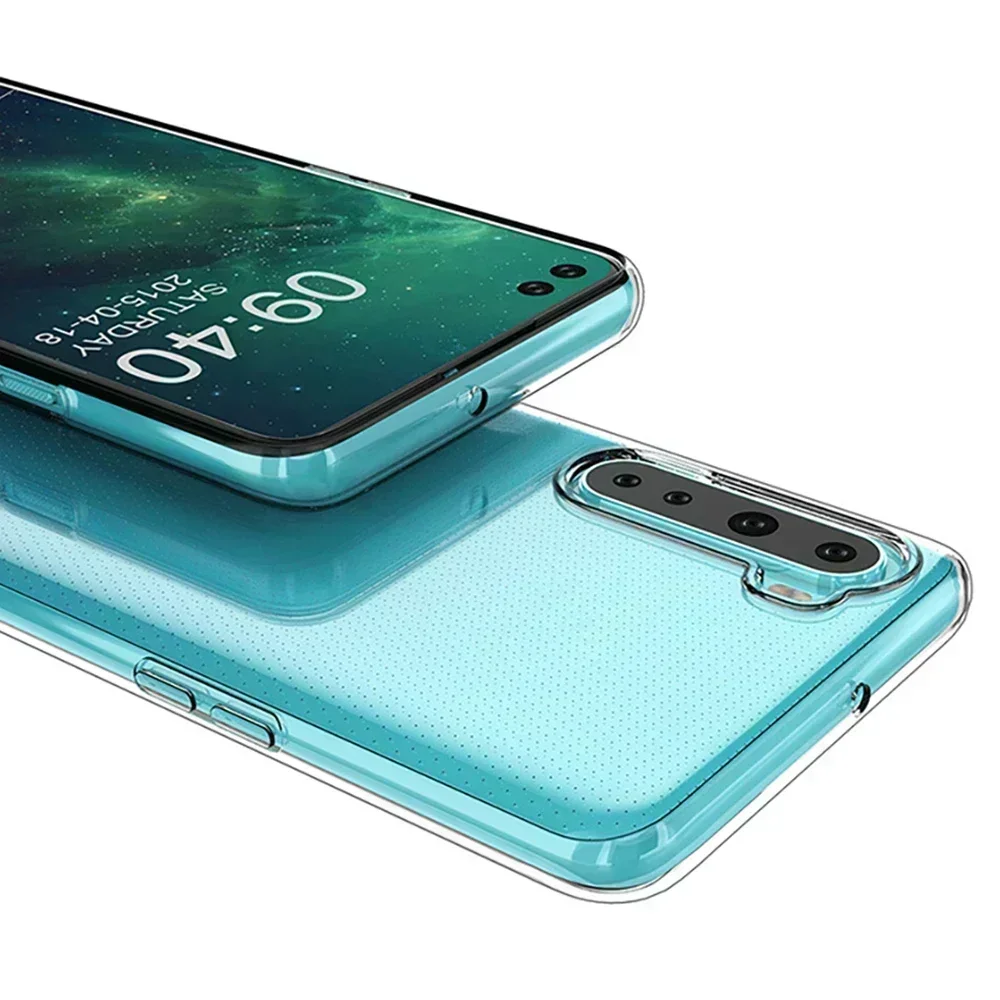 Capa para oneplus nord tpu silicone durável transparente capa macia para oneplus nord telefone capa protetora traseira