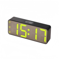 Color-changing RGB Digital Alarm Clock with Voice Control Touch Electronic Mirror Table Clock Bedroom Snooze Small Alarm Clock