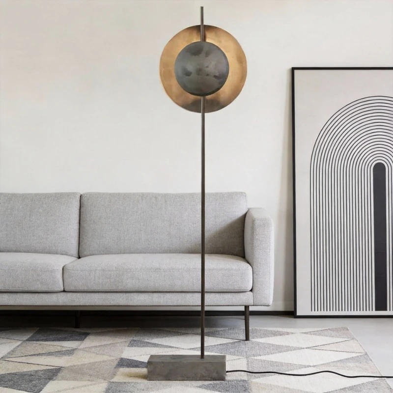 

SANDYHA Postmodern Minimalist Natural Marble Floor Lamp Ideal for Living Room Bedroom Corridor Stylish Vertical Lighting