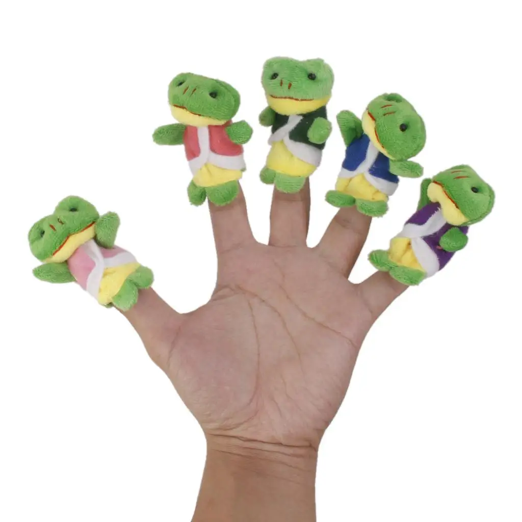 Venda quente 1 conjunto educacional veludo animal fantoches de pelúcia dos desenhos animados fantoches de dedo para crianças adolescentes brinquedos palco mostrar adereços